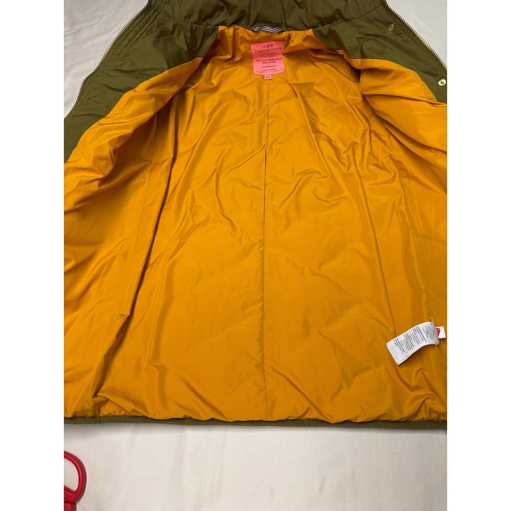 J.Crew Signature‎ Puffer Jacket Olive Green Quilted Primaloft XXSP Womens - Picture 2 of 10
